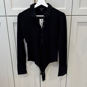 Dynamite Jet Black Snap-Up Bodysuit